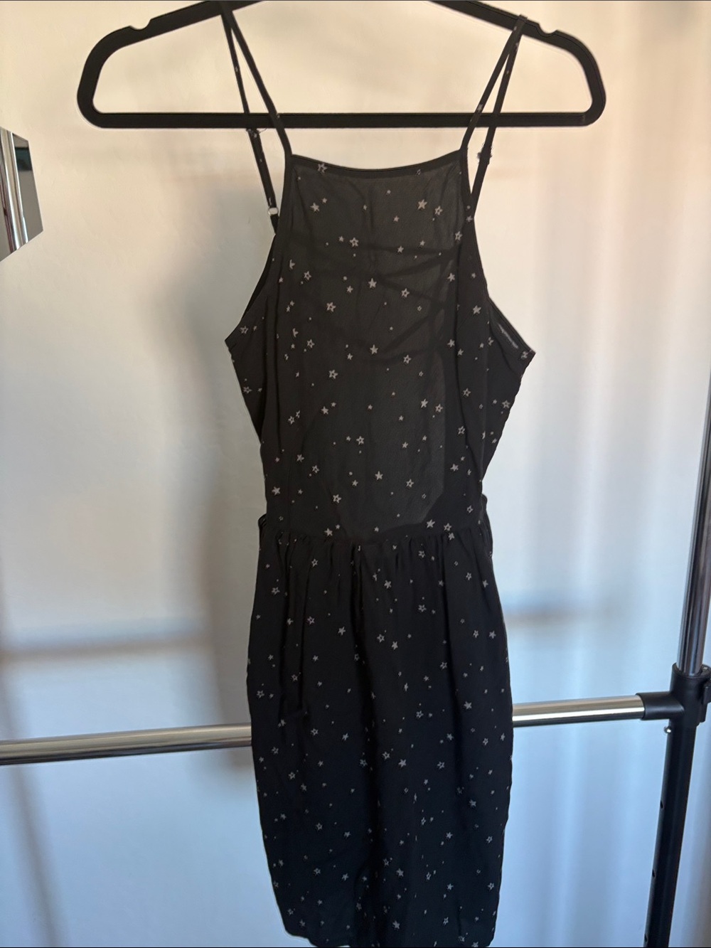 Hollister Black Star Print Midi Dress